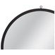 Deneb Matte Black Round Wall Mirror