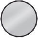 Evageline Charcoal Gray Round Wall Mirror