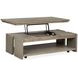 Conrad Stone Harbor Gray Rectangular Lift Top Cocktail Table