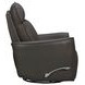 Roxy Abby Dark Gray Leather Manual Swivel Glider Recliner