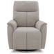 Mable Maze Tan Swivel Power Recliner with Power Headrest and Power Lumbar