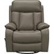 Mac Lynn Smokey Gray Leather Swivel Glider Recliner