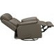 Mac Lynn Smokey Gray Leather Swivel Glider Recliner