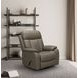Mac Lynn Smokey Gray Leather Swivel Glider Recliner