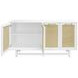 Macon Matte White and Gold Lacquer 4 Door Cabinet