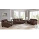 Ironvale Chestnut Leather Upholstered Accent Chair