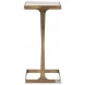 Maisel Antique Brass Glass Top Square Cigar Table