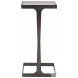 Maisel Gunmetal Glass Top Square Cigar Table