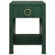 Malcolm Dyed Green Grasscloth Rectangular 1 Drawer Side Table