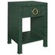 Malcolm Dyed Green Grasscloth Rectangular 1 Drawer Side Table
