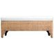 Maldives Brown and White Performance Fabric 50" Bench