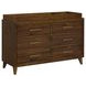 Riley Walnut 6 Drawer Dresser with Topper