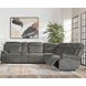 Alpine Airy Midnight 6 Piece Modular Power Reclining Sectional