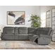 Alpine Airy Midnight 6 Piece Modular Power Reclining Sectional