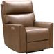 Marah Cashmere Taupe Leather Big and Tall Power Recliner with USB Charging