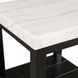 Evie White and Black Square Marble Top End Table