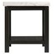 Evie White and Black Square Marble Top End Table