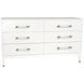 Maren Textured White Linen 6 Drawer Dresser