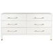Maren Textured White Linen 6 Drawer Dresser