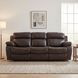 Marille Brown Double 88" Reclining Sofa with Center Drop-Down