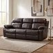 Marille Brown Double 88" Reclining Sofa with Center Drop-Down