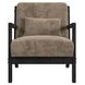 Freya Langley Cocoa Upholstered Chair with Kidney Pillow