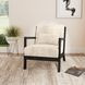 Freya Langley Cream Upholstered Chair with Kidney Pillow