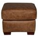 Maverick Cinnamon Square Top Grain Leather Ottoman