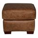 Maverick Cinnamon Square Top Grain Leather Ottoman