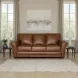 Maverick Cinnamon 88" Top Grain Leather Sofa