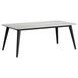 Megan White and Black 78" Rectangular Dining Table
