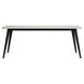 Megan White and Black 78" Rectangular Dining Table