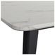 Megan White and Black 78" Rectangular Dining Table