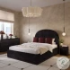 Marlow Black Velvet King Upholstered Panel Bed