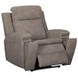 Mighty Buffy Taupe Rocker Heat Massage Power Recliner with LED and USB Charging