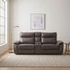 Maroni Dark Brown Power Double Reclining Console Loveseat with Power Headrests