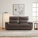 Maroni Dark Brown Power Double Reclining Loveseat with Power Headrests