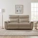Maroni Taupe Power Double Reclining Loveseat with Power Headrests