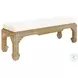 Massey Ivory Linen Ming Style Bench
