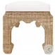 Massey Ivory Linen Ming Style Bench