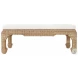 Massey Ivory Linen Ming Style Bench