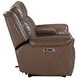 Atlantis Smooth Latte Leather Zero Gravity Power Reclining Console Loveseat