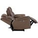Atlantis Smooth Latte Leather Zero Gravity Power Reclining Console Loveseat
