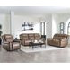 Atlantis Smooth Latte Leather Zero Gravity Power Reclining Console Loveseat