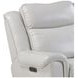 Atlantis Whisper Ivory Zero Gravity Power Reclining Console Loveseat With Power Headrest