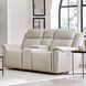 Atlantis Whisper Ivory Zero Gravity Power Reclining Console Loveseat With Power Headrest