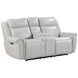 Atlantis Whisper Ivory Zero Gravity Power Reclining Console Loveseat With Power Headrest