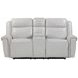 Atlantis Whisper Ivory Zero Gravity Power Reclining Console Loveseat With Power Headrest