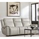 Atlantis Whisper Ivory Zero Gravity Power Reclining Sofa With Power Headrest
