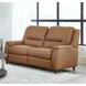 Austin Caramel Cream Leather Power Reclining Loveseat